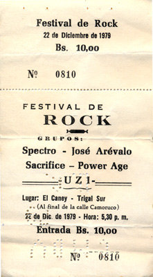 Entrada Festival de Rock (1979)