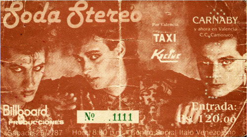 1987 - Soda Stereo en Valencia